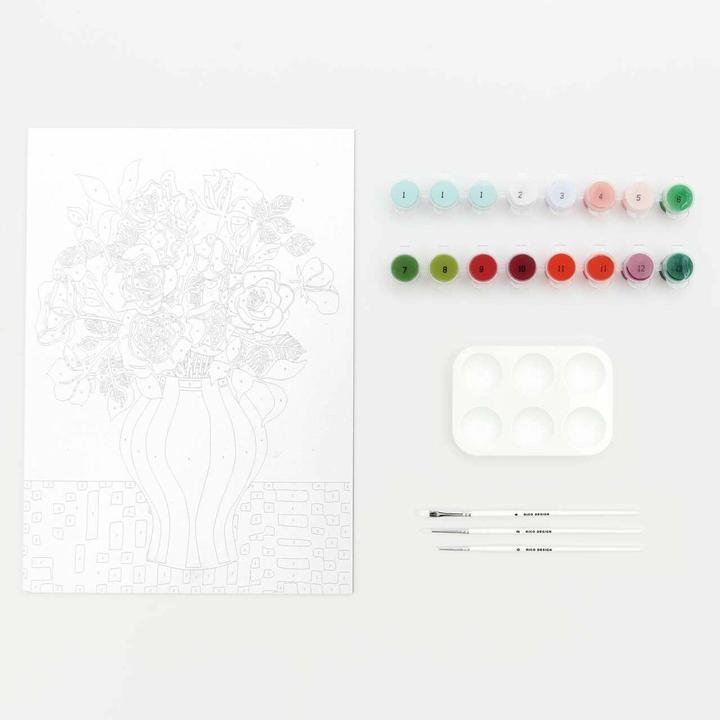Produktbild Rico Design Malen nach Zahlen Set, rote Rosen, 26 x