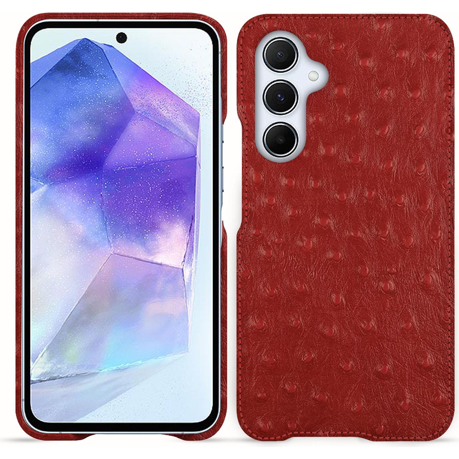 Noreve Lederschutzhülle (Samsung Galaxy A55), Smartphone Hülle, Rot