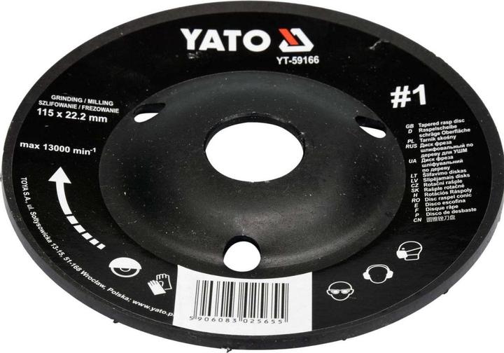 Produktbild Yato Profi Raspelscheibe für Winkelschleifer 115mm Nr1
