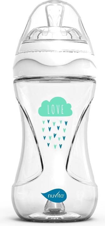 Actual product image Nuvita Glass Bottle Anti-Colic White 3M+ (240 ml)