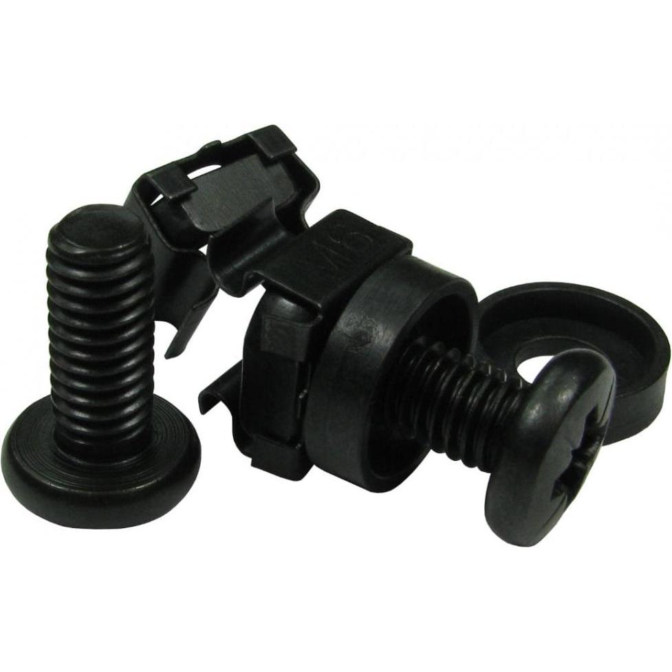 Cables Direct CDL Pack of 50 M6 Cage Nuts Black, Netzwerkkabel