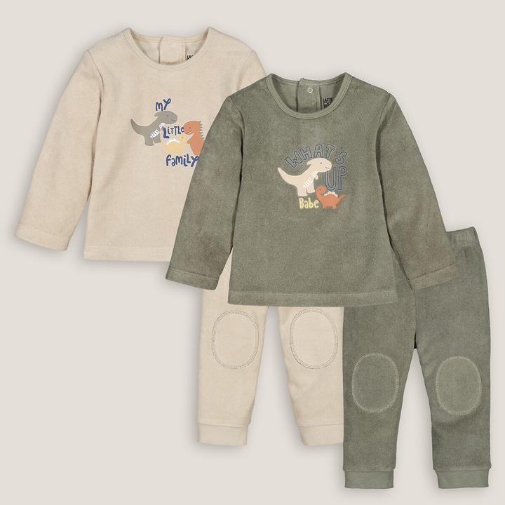 Produktbild La Redoute Collections 2er-Pack Frottee-Pyjamas Dinos (86)
