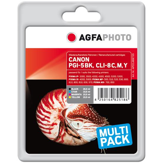 AGFAPHOTO, Druckerpatrone, Apccli8set2d (M, BK, Y, C)