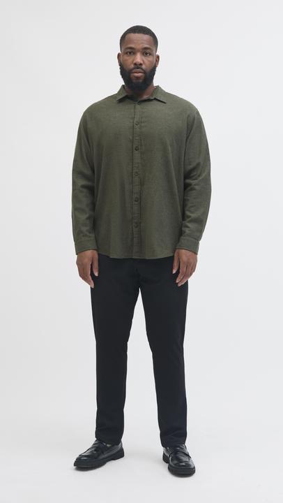 Produktbild Jack & Jones Jjeclassic Melange Shirt L/S Sn Pls (4XL)