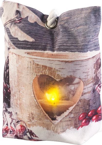 Image du produit Infactory Coussin cale-porte avec motif de bougie à chauffe-plat (20 x 14 x 6 cm)