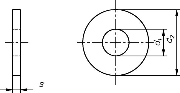 Actual product image OK-Line Washers A2 for hexagon wood screws DIN 9021 B (M8)