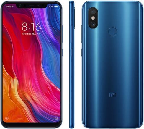 Actual product image Xiaomi Mi 8 (128 GB, Blue, 6.21", Dual SIM, 12 Mpx, 4G)