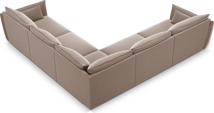 Actual product image Micadoni Velvet Symmetrical Corner Sofa, "Kaelle", 7 Seats, 286x286x85Made in Europe (Corner sofa)