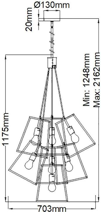 Image du produit Elstead Lighting Fu Lighton Lustre E27 7 branches bronze
