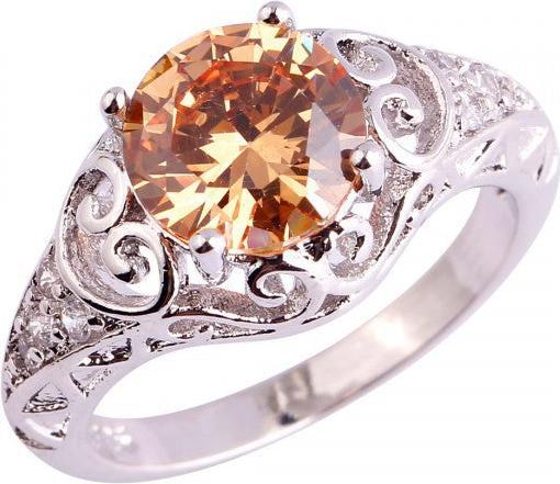 Produktbild Hermex versilberter Ring mit Morganit / Zirkonia - Gr. 55 / Size 7 (55)