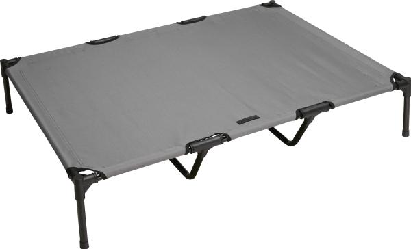 Companion Lettino da campeggio pieghevole, 122x91x23 cm, grigio