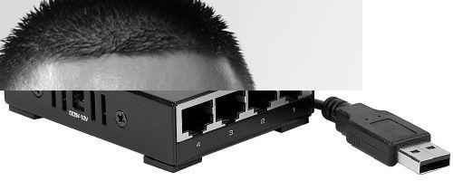 Dexlan Commutateur Gigabit de poche - 4 x ports alimentés par USB (4 ports)