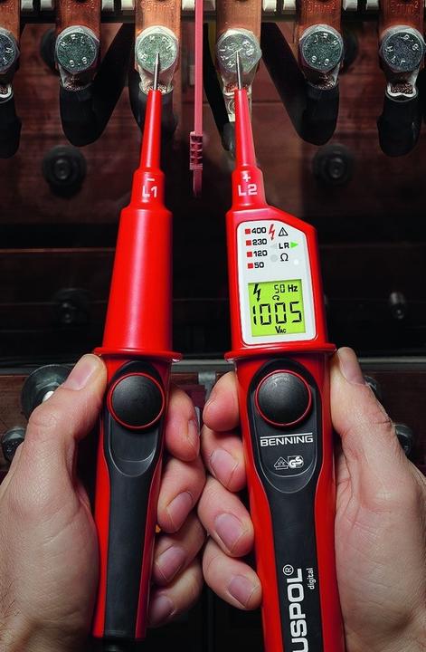Image du produit Benning Testeur de tension bipolaire DU (CAT III 1000V, CAT IV 600V)