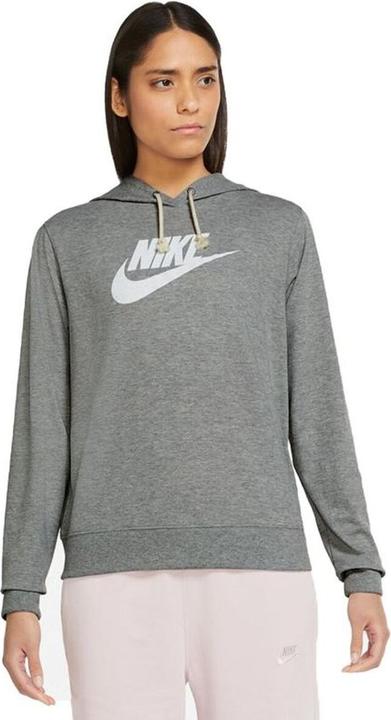 Produktbild Nike Damen VNTG GFX Kapuzenpullover, Dk Grey Heather/White, L (L)