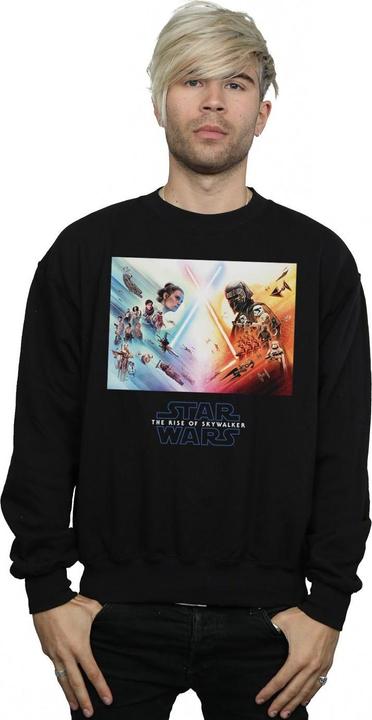Actual product image Star Wars Mens The Rise Of Skywalker Battle Poster Sweatshirt (M)