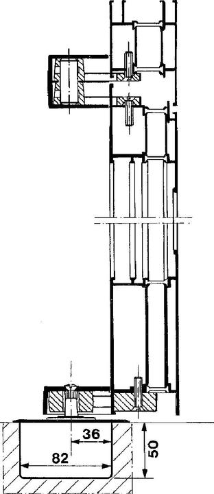 Productafbeelding Geze Vloerveren STOP TS 500 NV (Interieur)