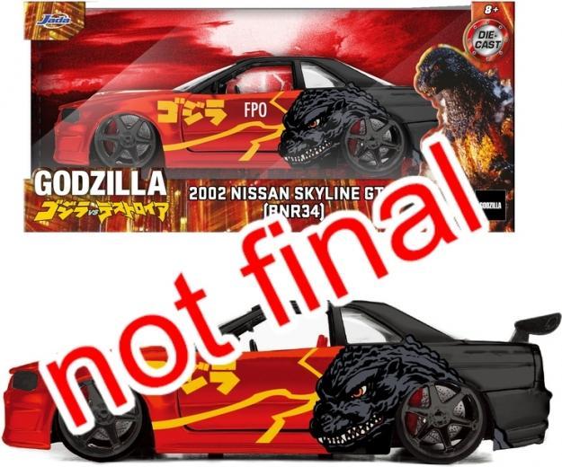 Image du produit Jada Godzilla Nissan GTR 1:24