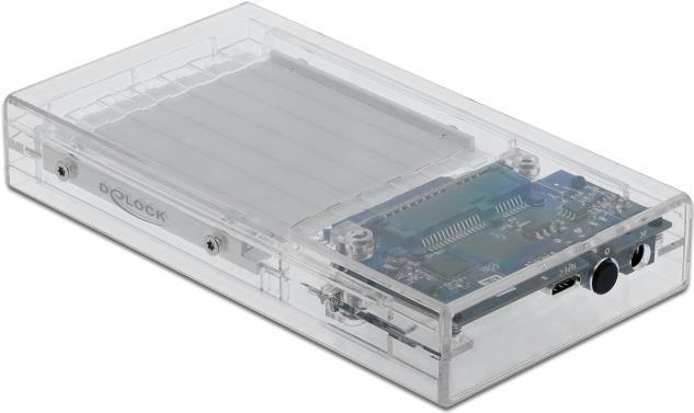 Productafbeelding Delock Externe dubbele behuizing voor 2 x 2,5" SATA HDD / SSD met USB Type-C (2.5")