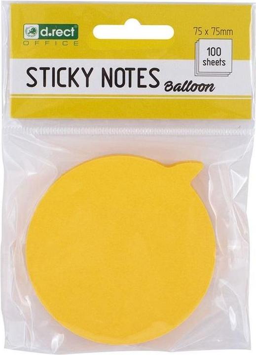Produktbild D.Rect Selbstklebendes Notizbuch Shapes Balloon (75 x 75 mm)