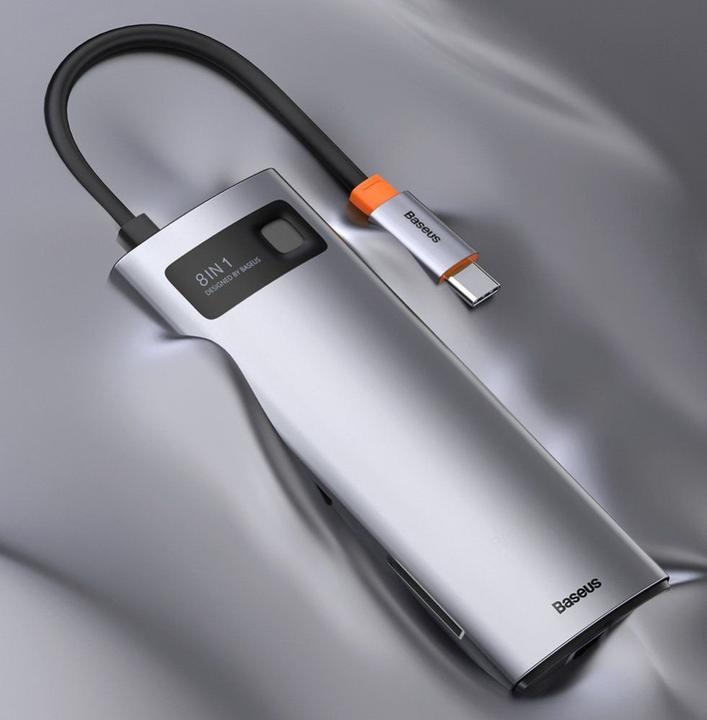 Actual product image Baseus Metal Gelam Series (USB-C, 8 Ports)