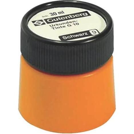 Gutenberg, Ersatzpatrone, Urkundentinte, 30 ml, schwarz (Tintenfass, Schwarz)