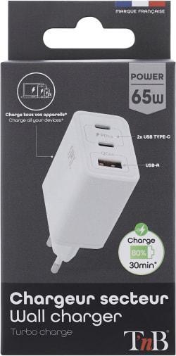 Immagine prodotto T'nB Caricabatterie rapido USB TNB GAN 65 Watt (65 W, 3 porte)