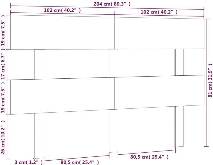 Immagine prodotto vidaXL Lashonda (204 x 3 x 81 cm)
