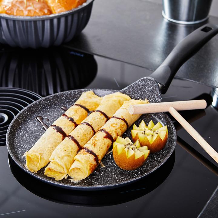 Produktbild Stoneline ® Crêpes-Pfanne 25 cm, mit Teigverteiler (Crêpe Pfanne, Aluminiumguss)