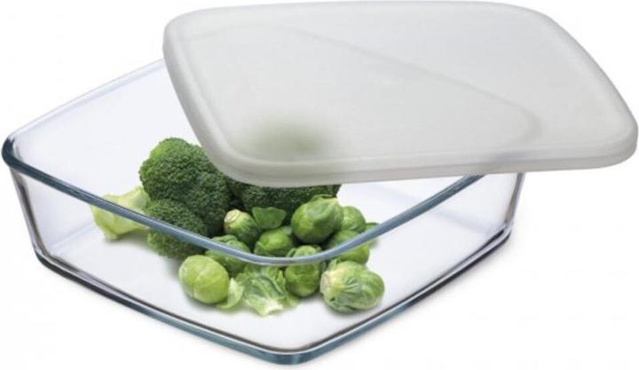 Actual product image Glass Fresh Food Jar with Lid square (0.50 l)