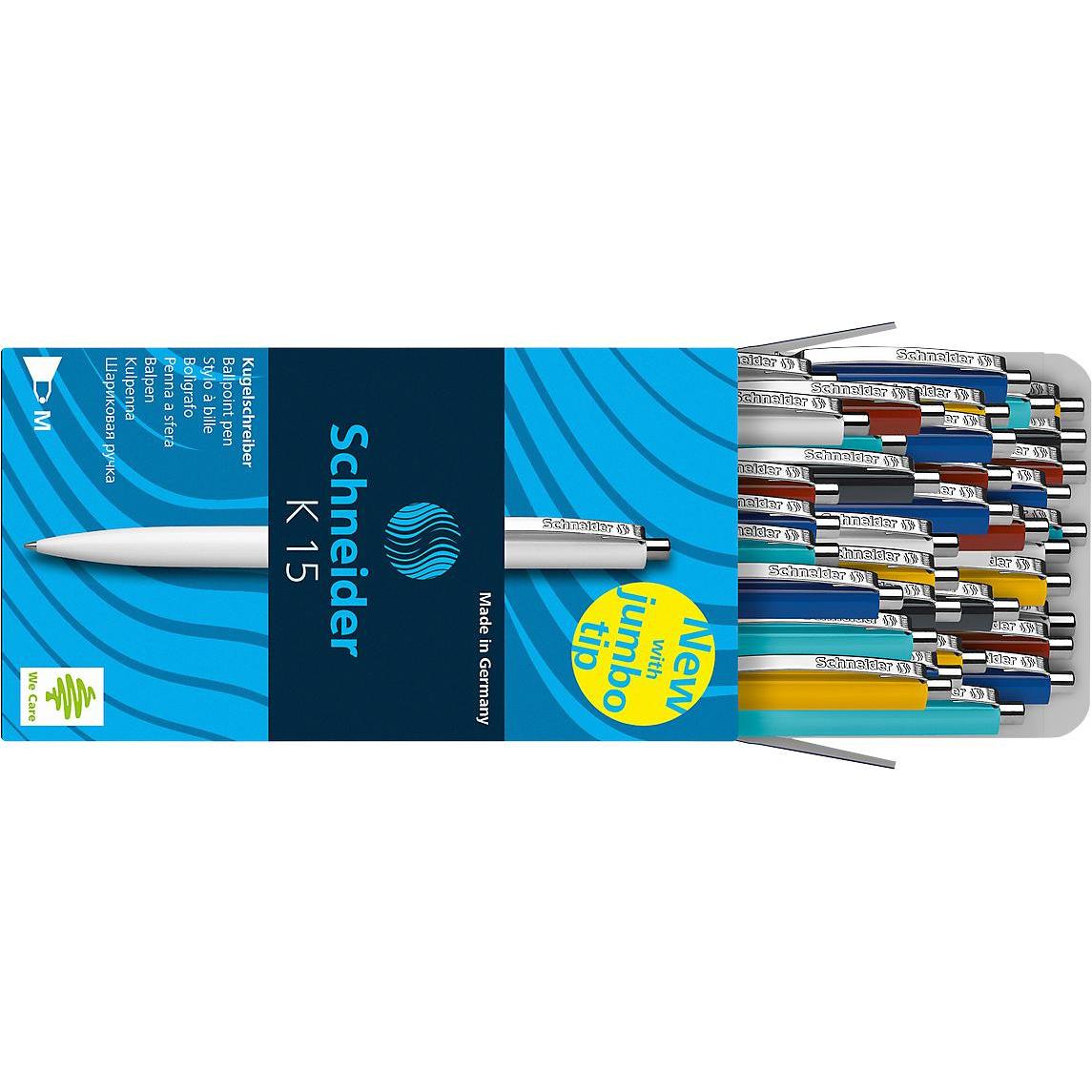 Thumbnail - 2x Schneider, Schreibstifte, Automatikfüller K 15, 0,5 mm, Gehäuse in verschiedenen Farben, blau (farbsortiert, 50 x)