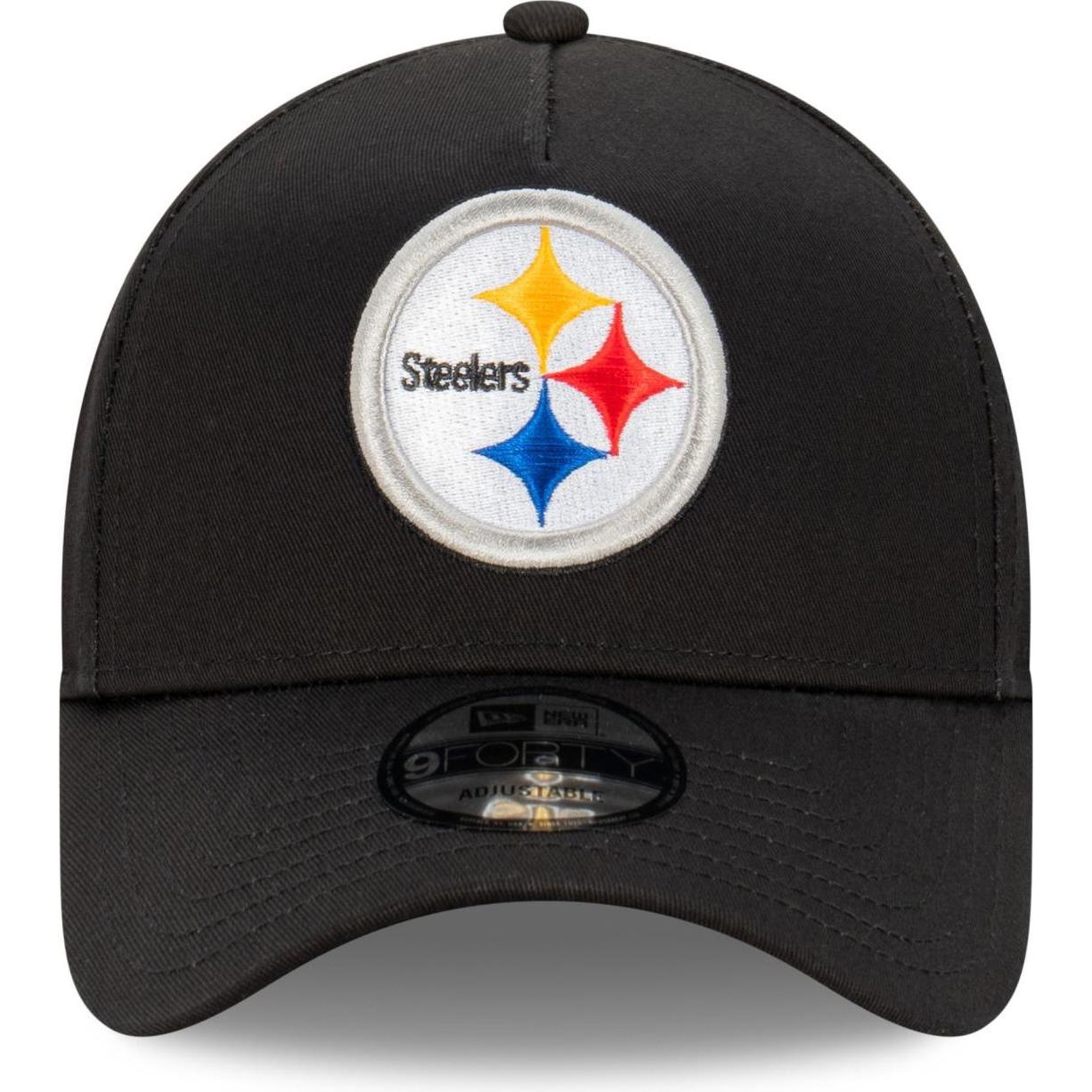 Thumbnail - New Era, Herren, Cap, 9Forty A-Frame Cap - NFL Pittsburgh Steelers schwarz, Schwarz, (One Size)