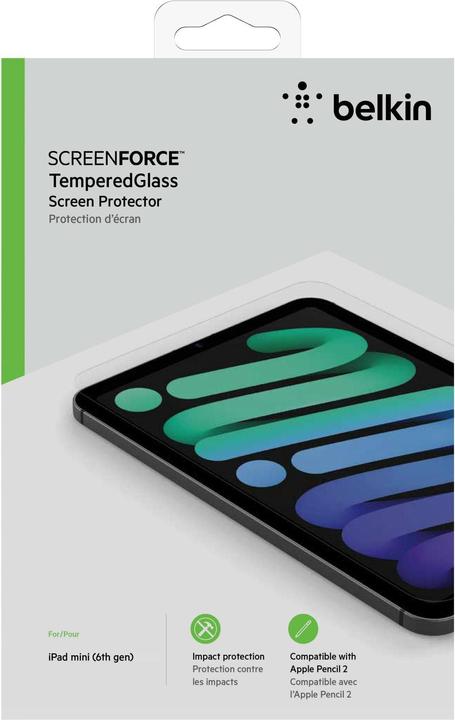Productafbeelding Belkin Screenforce Temperedglass Scree (1 Pcs., Apple iPad mini 2021, Apple iPad mini 2024)