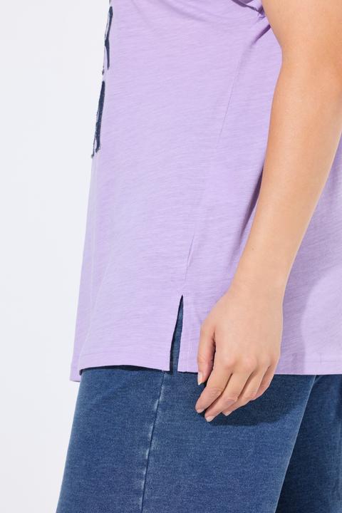 Image du produit Ulla Popken T-shirt oversize, message California, décolleté rond et manches courtes (42, 44)