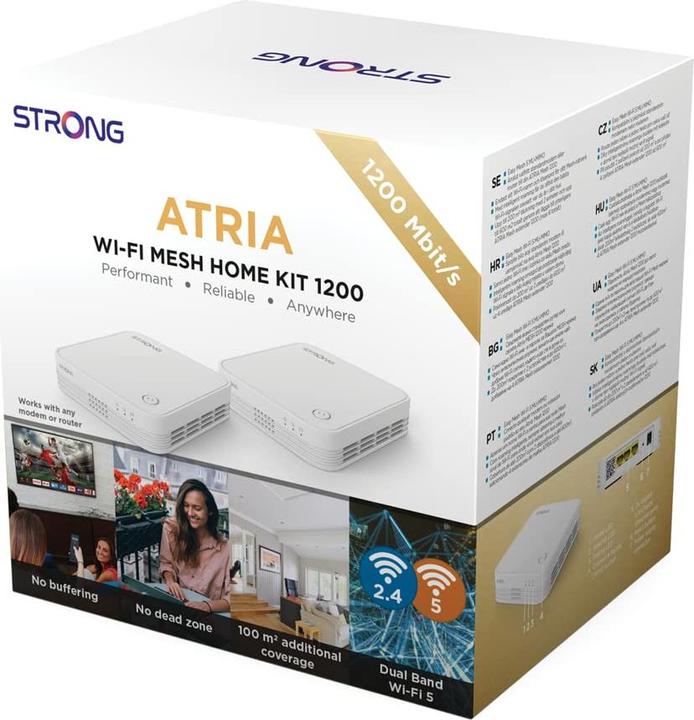 Actual product image Strong Atria Wi-Fi Mesh Home Kit 1200v2 (867 Mbit/s, 300 Mbit/s)