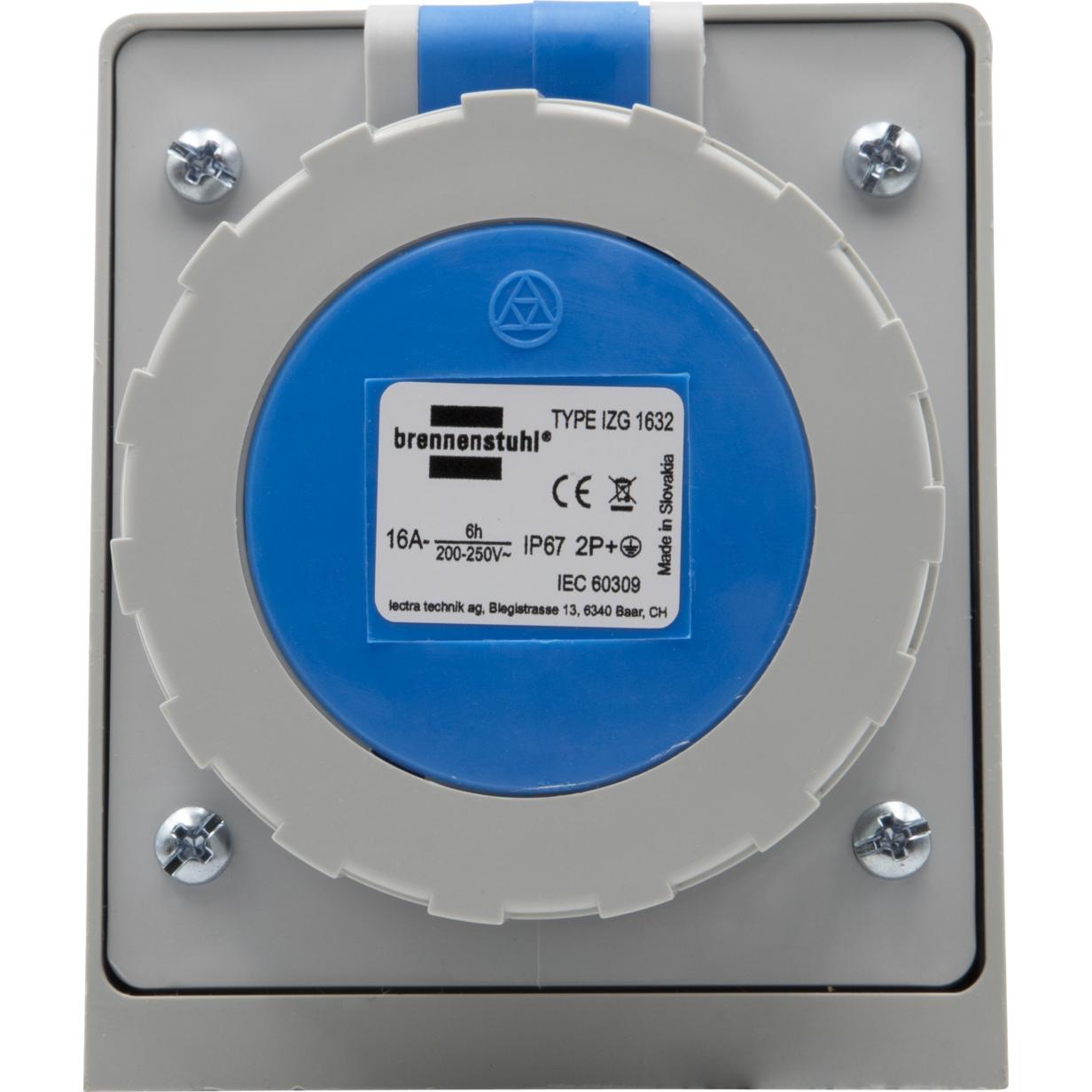 Spina Industriale Brennenstuhl CEE 3 Poli Da Muro 16A/230V - Impermeabile IP44 Per Esterni, Cantieri E Uso Professionale - Foto 7