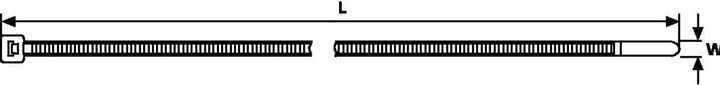 Produktbild HellermannTyton Cable Tie UV-resistent T40R-PA66W-BK-100 (Kunststoffkabelbinder, 175 mm, 100 Stk.)