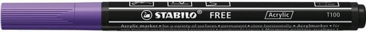 Produktbild STABILO Acrylmarker - FREE Acrylic - T100 Rundspitze 1-2mm - Einzelstift - violett (1x)