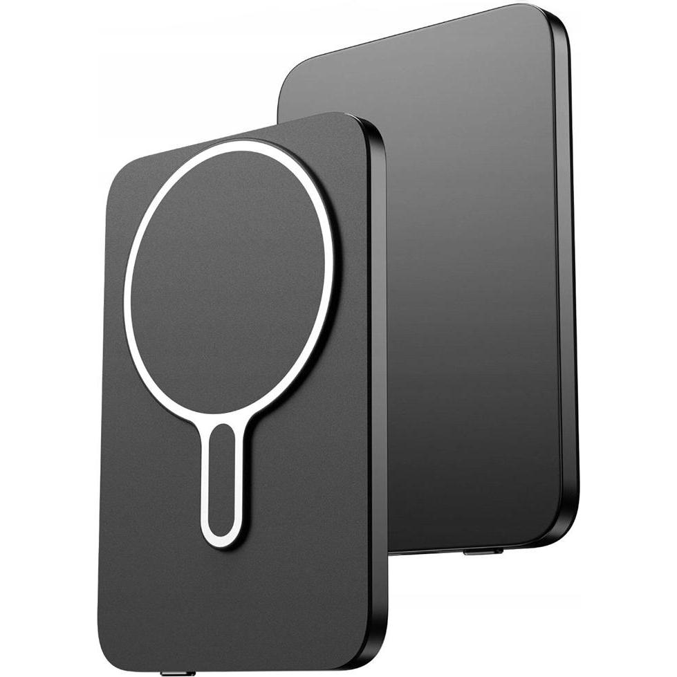 3MK - Power Bank MagSnap Go - MagSafe/Qi Technology, 20W, Type-C, 5000mAh - Grey (5000 mAh, 20 W), Powerbank, Grigio