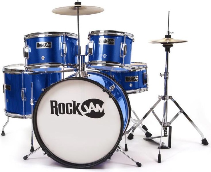Actual product image PDT RockJam 5-Piece Junior Drum Set Blue