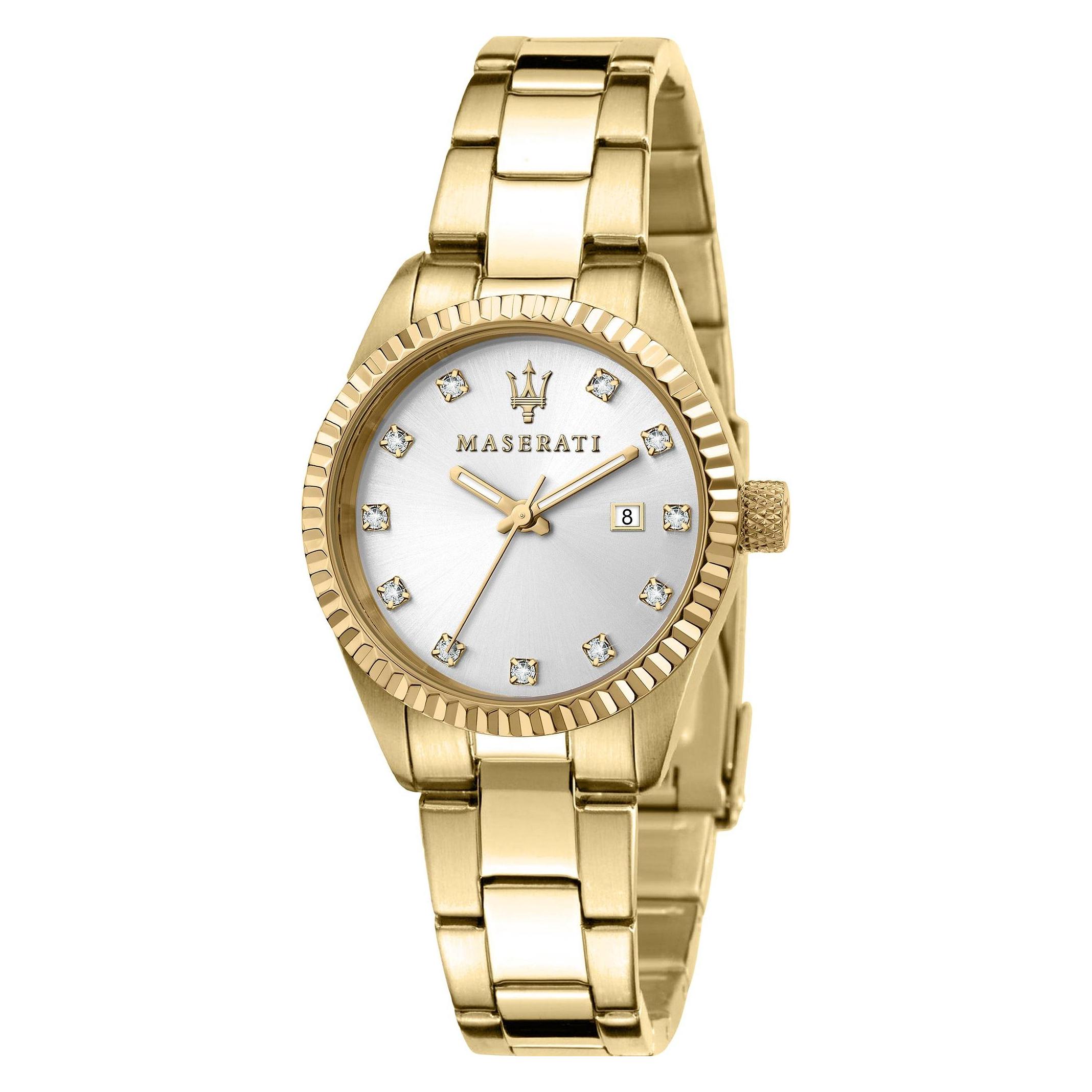 Maserati, Horloge, Concurrentie, Goud, (Analoog Horloge, 31 mm)