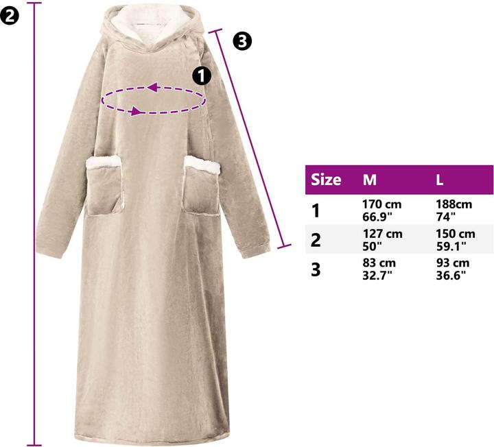 Immagine prodotto vidaXL Decken-Hoodie (130 x 82 cm)