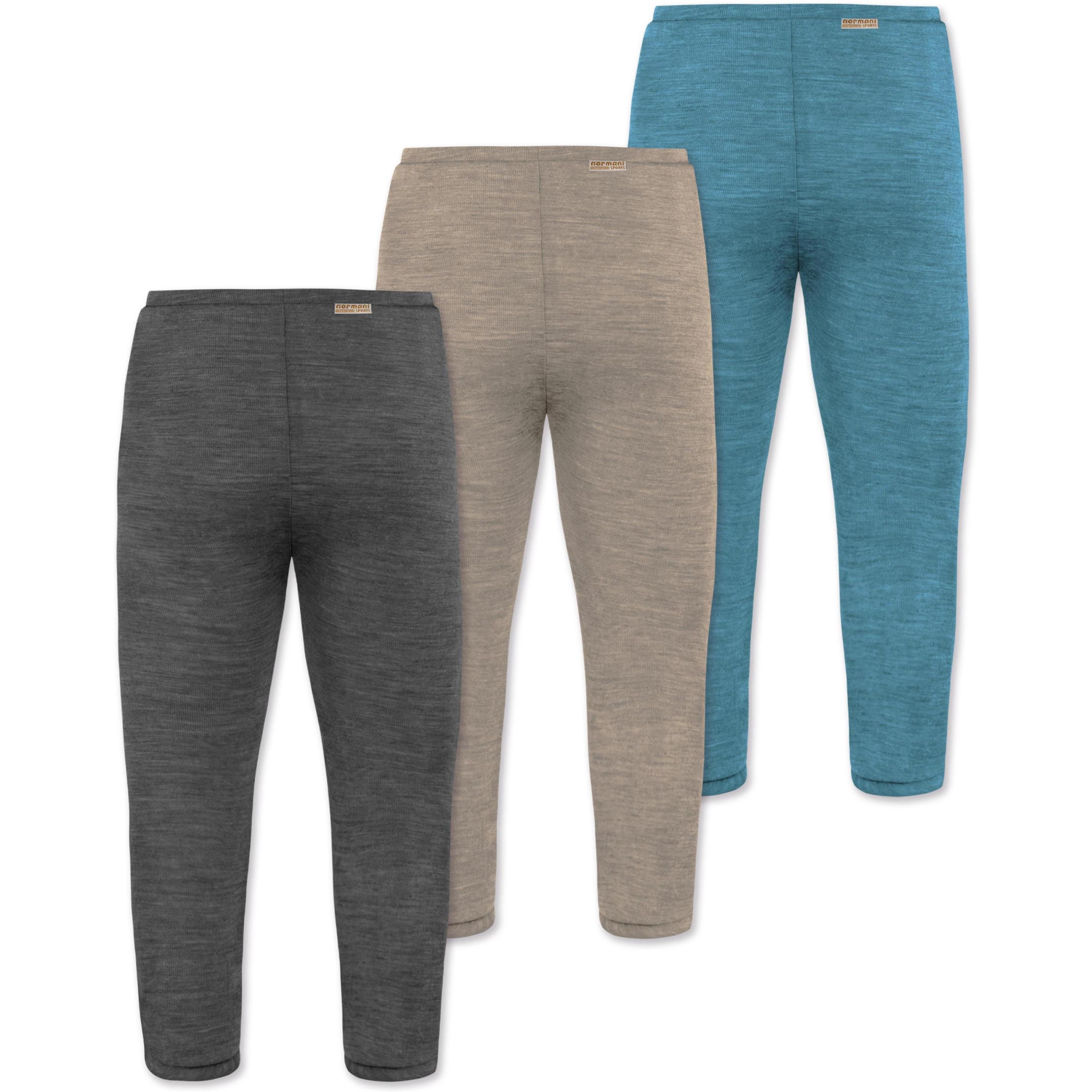 Thumbnail - Normani, Herren, Funktionsunterhose, 3er Pack Baby Merino Unterhose mit Füssen - 9543 (92), Blau, 92