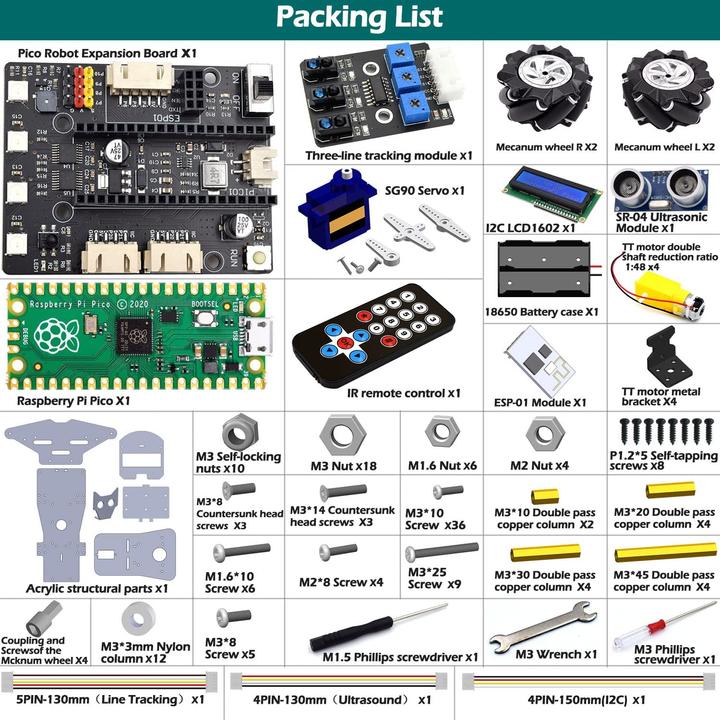 Produktbild Adeept 4WD Omni-Directional Mecanum