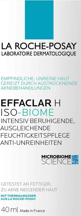 Valori nutrizionali e ingredienti La Roche Posay Effaclar H Isobiome (40 ml, Crema 24h)