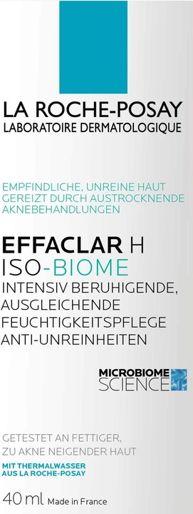 Nährwerte und Zutaten La Roche Posay Effaclar H Isobiome (40 ml, 24h Creme)