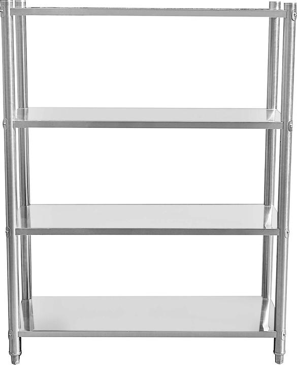 Actual product image Wiltec Stainless steel shelf Gastro heavy duty shelf 155x120x50cm 201 Shelf Kitchen shelf