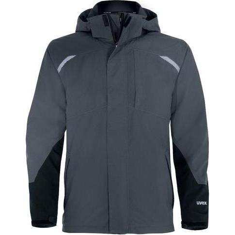 Uvex Safety, Arbeitsjacke, Wetterjacke uvex suXXeed craft grau, anthrazit XL (XL)