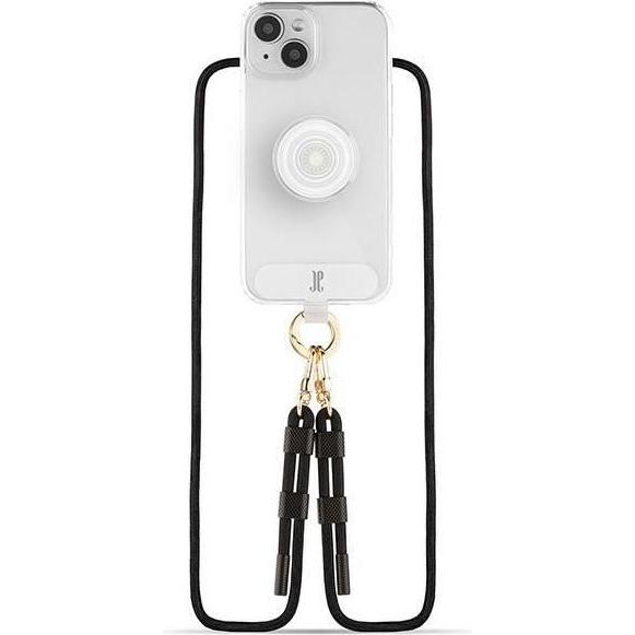 Just Elegance Copri collana con custodia PopSockets 3in1 trasparente, Cordino per smartphone, Trasparente