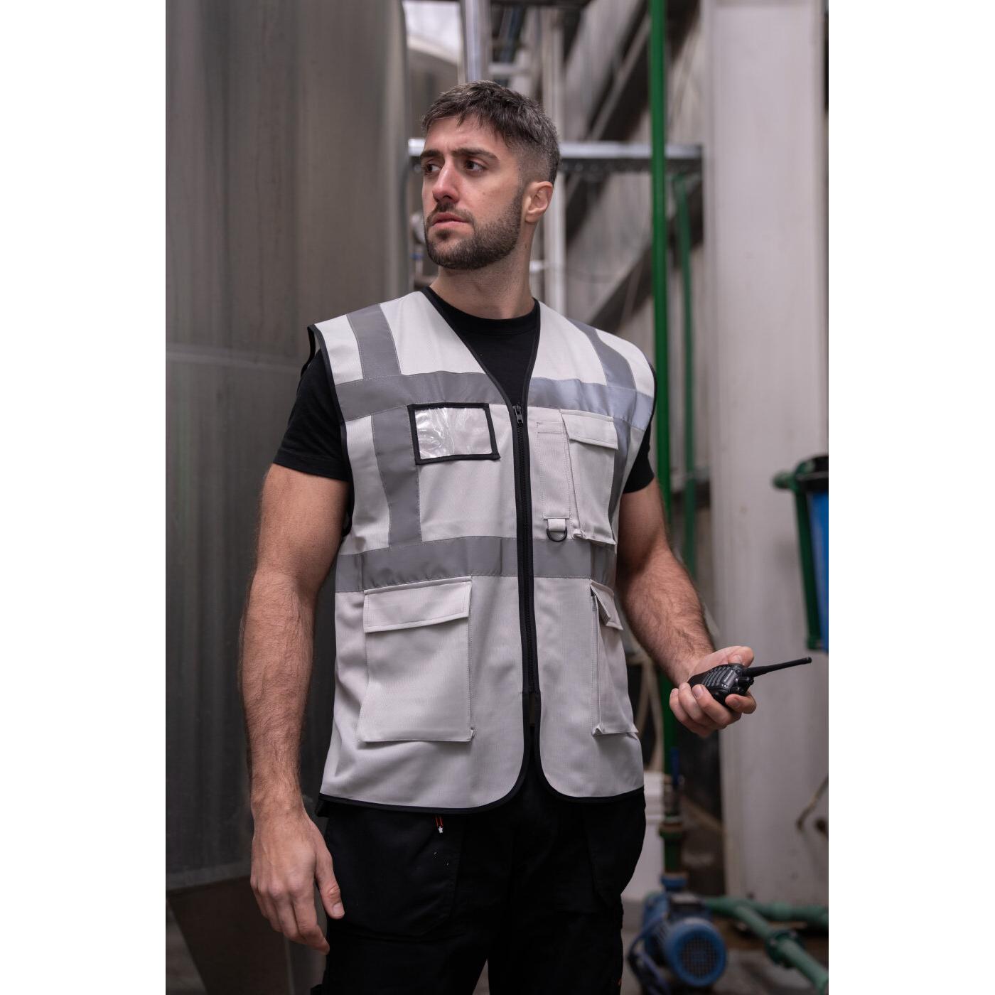 Korntex, Gilet di sicurezza, Abito Comfort "Hamburg" - Multifunzionale - Aschgrau - 4XL (4XL)