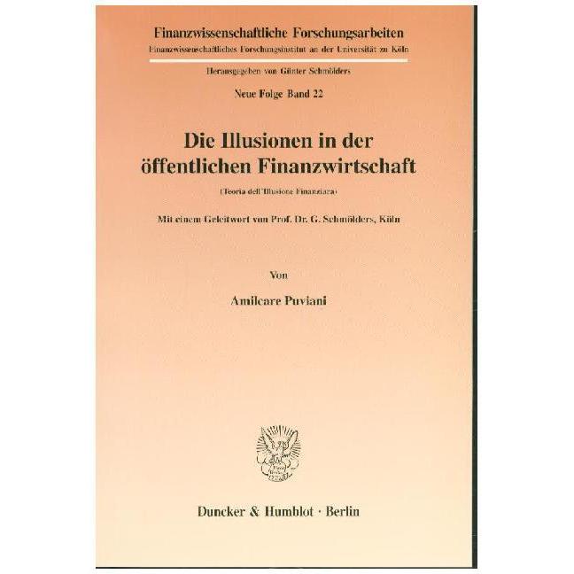 Die Illusionen in der öffentlichen Finanzwirtschaft., Fachbücher von Amilcare Puviani
